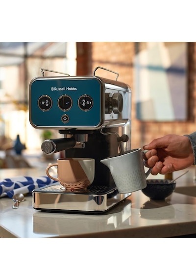 Russell Hobbs Distinctions 26451-56 Manuel Espresso Makinesi Okyanus Mavisi (Teşhir)