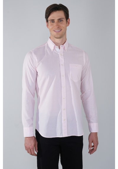 Bisse Erkek Regular Fit Uzun Kol Pembe Gömlek Gmktn250016 D29 Pembe