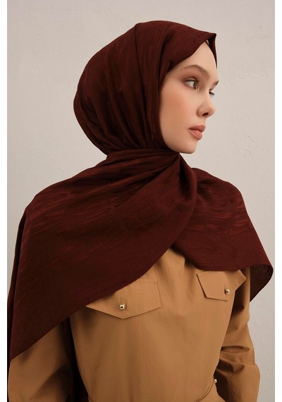 Armine Lyocell Naia Çubuk Desen Şal 3 - 75 X 200 / Bordo - 32 Bordo - 32