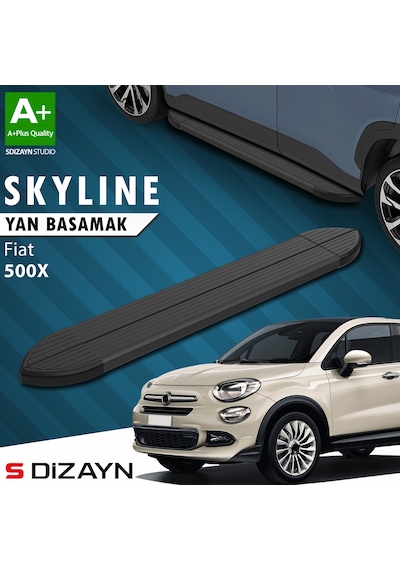 S-dizayn Fiat 500x Skyline Siyah Yan Basamak 173 Cm 2014 Üzeri A+ Kalite
