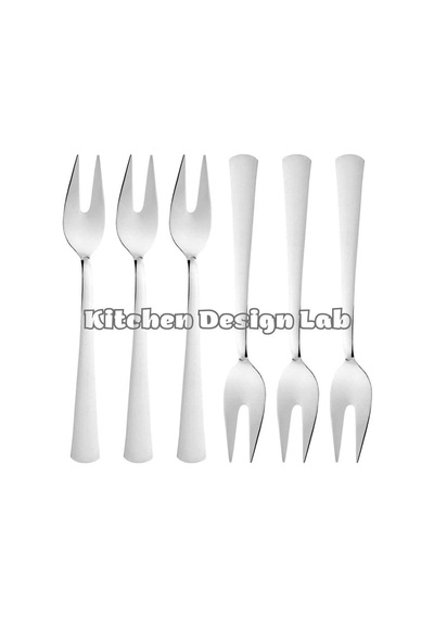 Limon Ve Fondü Çatalı Seti, Çelik, 11 Cm, Gümüş Metalik, 6 Parça Diğer