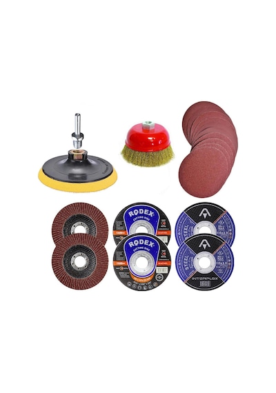 25 Parça Spiral Taşlama Cırt Zımpara Inox Metal Kesici Flap Disk