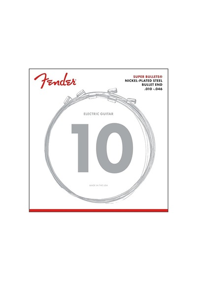 Fender 0733250406 Super Bullet Nickel Plated Steel Elektro Gitar Teli 10-46 3250r Bullet Uçlu Regular Set Akort Kararlılığı Sağlar