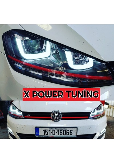 Vw Golf 7 2013.2016 Mk7 Kayar Sinyalli Çift U Ledli Gti Ön Far