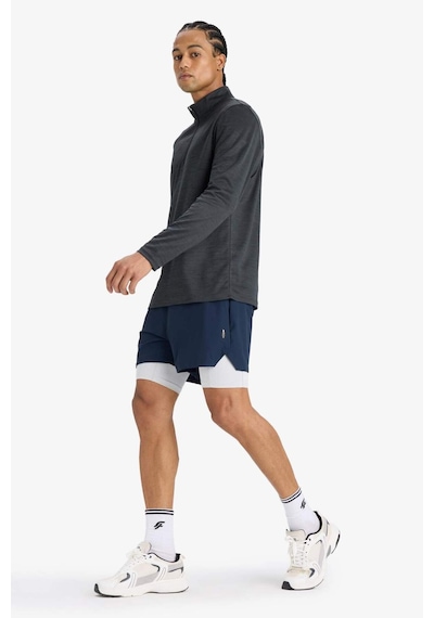Defacto Defactofit Slim Fit Dar Kesim Sporcu Kısa Paça Şort E9365ax25aunv253 Lacivert