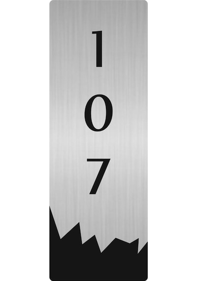 Metal Departman Kapı İsimliği, Yönlendirme Levhası 107 Dikey 7x20 Cm Gümüş Renk
