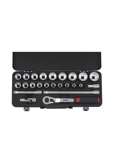 Würth 1-2 Inch 4K Akb 24 Parça Zebra Lokma Anahtar Seti