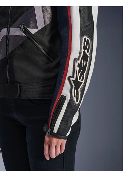 Alpinestars Idles Korumalı Kadın Motosiklet Montu Siyah Beyaz Kırmızı