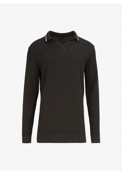 Fabrika Comfort Haki Erkek Polo Regular Fit Düz Kazak Fc4wm-kzk 2612