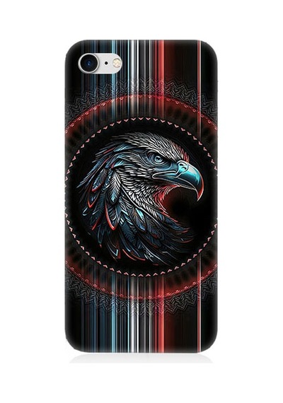 Apple Uyumlu iPhone 7 Kartal Baş Desenli Silikon Kılıf