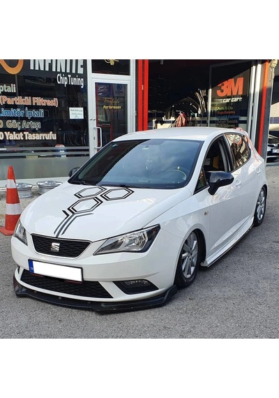 Sts Oto Aksesuar Seat Ibiza Mk4 2009-2017 Batman Yarasa Ayna Kapağı Piano Black Abs Plastik (01)