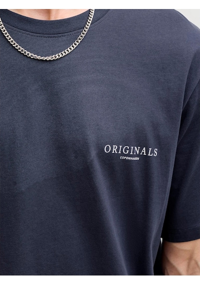 Jack & Jones Montauk Allover Print Erkek Lacivert Tişört 12292148-ogy
