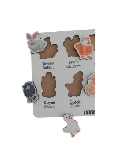 Hayvanlar Bul Tak Eğitici Öğretici Puzzle & Yapboz Bebek Çocuk Oyuncak