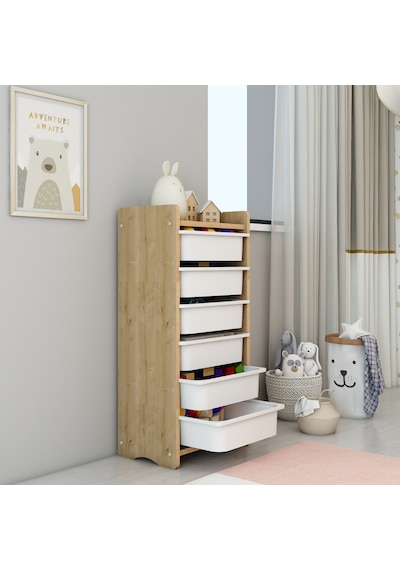Lino 6 Sepetli Çok Amaçlı Oyuncak ve Düzenleme Dolabı Safir Meşe Mdf Açık Kahverengi Lino 6 Sepetli Çok Amaçlı Oyuncak ve Düzenleme Dolabı Safir Meşe Mdf Açık Kahverengi
