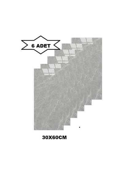6 Adet 60x30cm Açık Kahverengi Desenli Yapışkanlı Esnek Karavan Banyo Duvar Kaplama Paneli Shiny-2