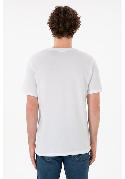U.S. Polo Assn. Erkek Regular Fit Bisiklet Yaka Beyaz Basic Tişört 50305924-VR013 U.S. Polo Assn. Erkek Regular Fit Bisiklet Yaka Beyaz Basic Tişört 50305924-VR013