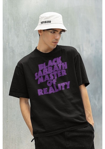 Black Sabbath Master Of Reality Yazılı Unisex Oversize Müzik Grub Siyah