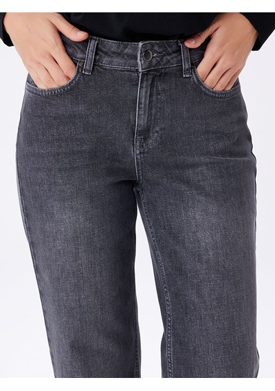 Faik Sönmez Straıght Fit Yıkama Efektli Jean Pantolon W27jpn003 Uw27jpn00312 Gri