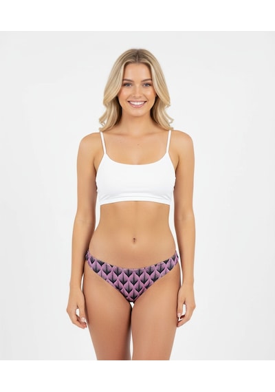 Bonbon Kadın Micro Polyester Desenli Slip Bb2110 Pembe Desenli