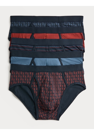 Marks & Spencer 5'li Desenli Brief Seti T14006812s Bordo Marks & Spencer 5'li Desenli Brief Seti T14006812s Bordo