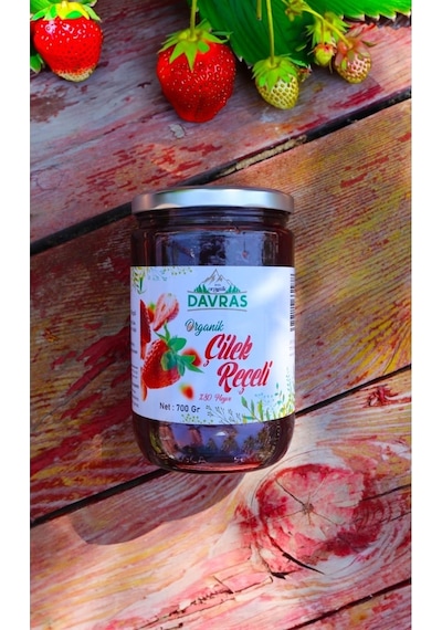 Davras Organik Çilek Reçeli 700 G