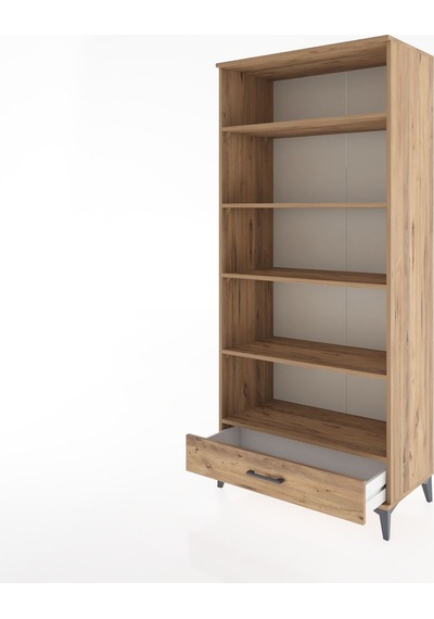 Hyperion Dolap 5 Raflı Tek Çekmeceli 88x44x195 Çam-çam Çam