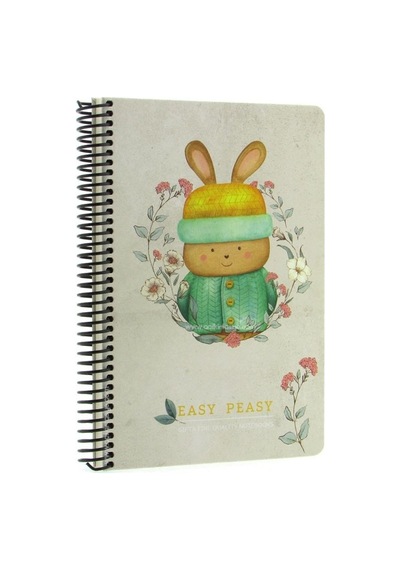 Gıpta Easy Notes Çizgili Spiralli Sert Kapaklı Defter 17 X 24 Cm 120 Yaprak Çok Renkli
