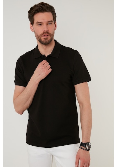 Buratti Regular Fit Pamuklu Düğmeli Erkek Polo Yaka T Shirt 5902326 Siyah