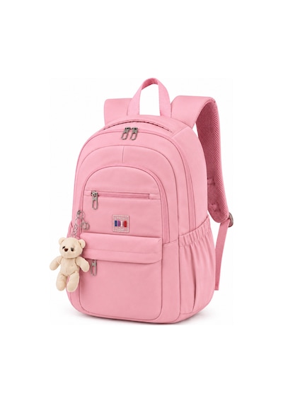 Strong Krinkıl Okul Çantası Sırt Çantası Günlük Gezi Spor Seyahat Tatil Çok Gözlü Tablet Laptop Bölmeli East Ske01 Pembe