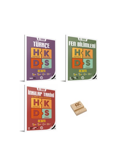 Arı Lgs 8. Sınıf Türkçe Fen Bilimleri Ve İnkılap Haftalık Kazanım Denemeleri 3lü Set +telefon Standı