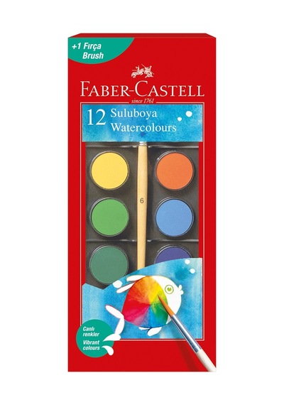 23 Mm 12 Renk Sulu Boya Seti, Faber-castell 0