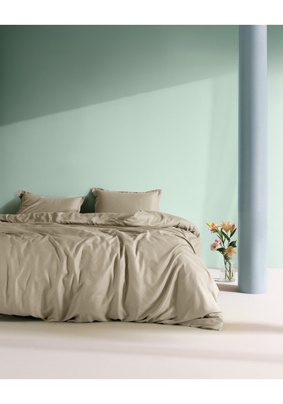 Madame Coco Crep King Size %100 Pamuk Düz Nevresim Takımı - Bej 8684427192092 Ekru