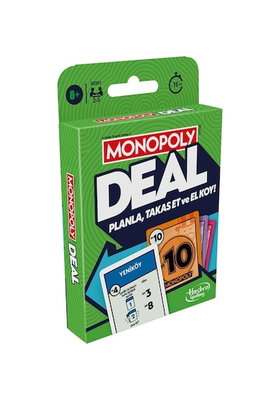 Monopoly Deal Kart Oyunu Hızlı Oynanan Kart Oyunu Aileler Ve Çocuklar İçin Eğlenceli Oyun 8 Yaş Ve Üzeri 2-5 Oyuncu 15 Dakika Seyahat Oyunu Türkçe Versiyon