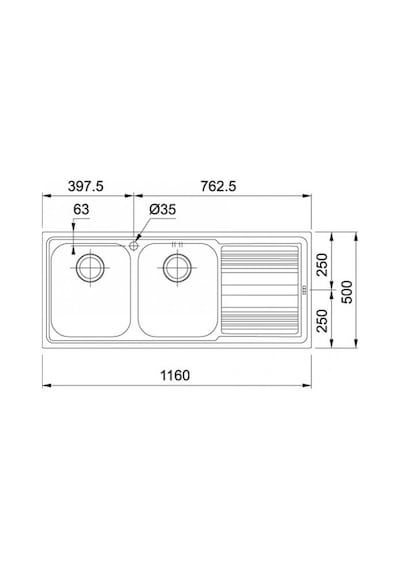Franke Logica Line Lll 621 Dekor Sol Damlalıklı