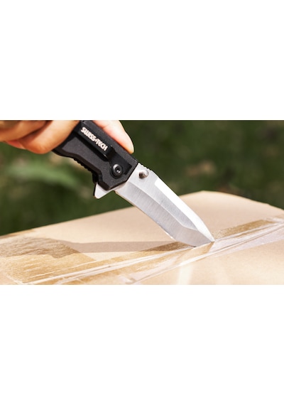 Swisstech G10 Folding Knife-satin Polish Siyah