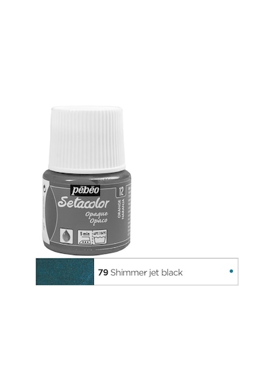 Pebeo Setacolor Opak Örtücü Kumaş Boyası Noir De Jais Moire 295-7