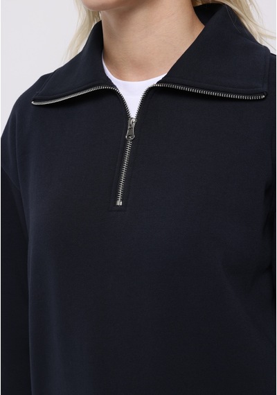 Colins Regular Fit Fermuarlı Nakışlı Kadın Lacivert Sweatshirt Cl1065678 Q1.v2 Nav Lacivert