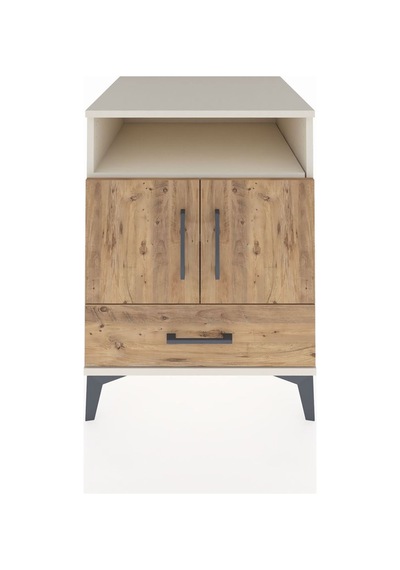 Kronos Komodin 3 Raflı Tek Çekmeceli 2 Kapaklı 60x59x80 Aytaşı-çam Aytası