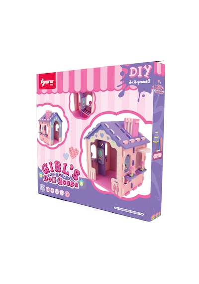 Pembe Bebek Evi Büyük Eva Maket Oyuncak Kendin Yap
