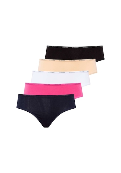 U.S. Polo Assn. Kadın Çok Renkli 5 Li Yüksek Bel Slip 67002 Çok Renkli