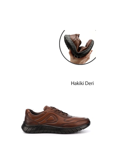 Gönderi(R) Erkek Taba Bağcıklı Hakiki Deri Comfort Sneaker Ddma73542604 Taba