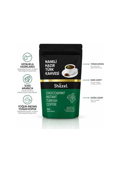 Shazel Naneli Hazır Türk Kahvesi Doypack 200 Gr 6 Adet Öğütülmüş