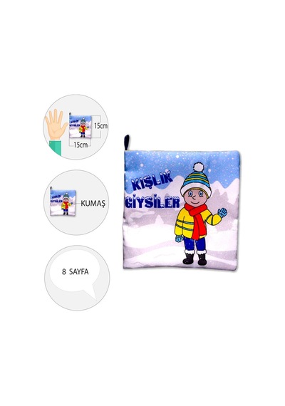 Tox Kışlık Giysiler Kumaş Sessiz Kitap T052 - Bez Kitap , Eğitici Oyuncak , Yumuşak Ve Hışırtılı