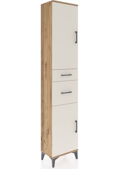 Arges Dolap 4 Raflı 2 Çekmeceli 2 Kapaklı 44x30x221 Çam-aytaşı Çam