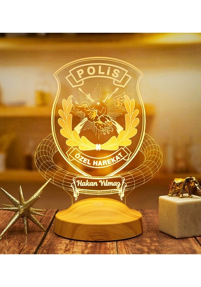 Polis Özel Harekat Kişiye Özel Özel Harekat Amblemli Led Lamba