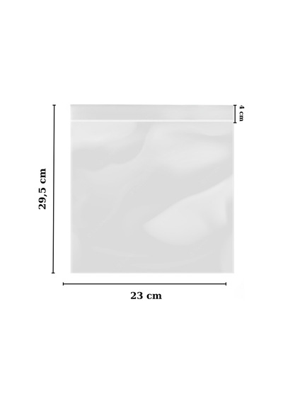 Kilitli Şeffaf Saklama Torbası Buzdolabı Gıda Çerez Bakliyat Kına Hediyelik Poşet 29,5x23 Cm 50 Adet