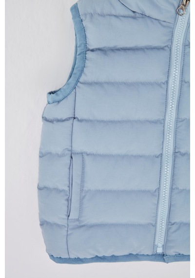Benitto Kids Kapüşonlu Erkek Bebek Çocuk Yelek 51306 Mavi
