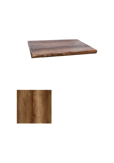 Laminat Masif Kenar Masa Tablası 100x100 - Barok Çok Renkli