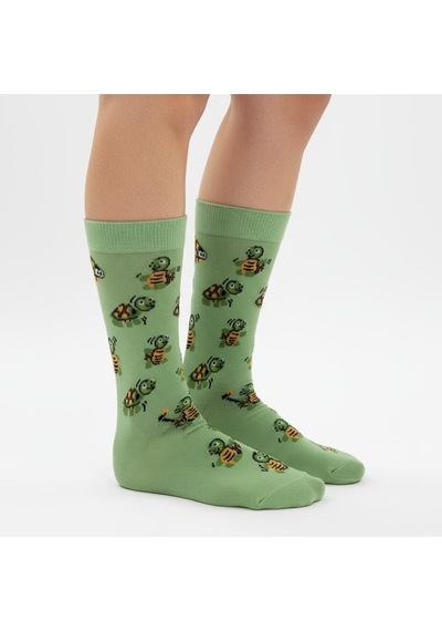 Gost Liria Tortoise Socks Desenli Unisex Soket Çorap Yeşil
