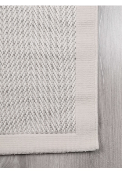 My Evilla Vektör Sisal Halı Kaymaz Taban Silinebilir Yıkanabilir Modern Salon Mutfak Koridor Halısı Beyaz Beyaz